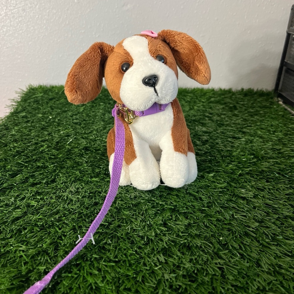 Charming Plush Dog with Purple Accessories - Picture 6 of 6